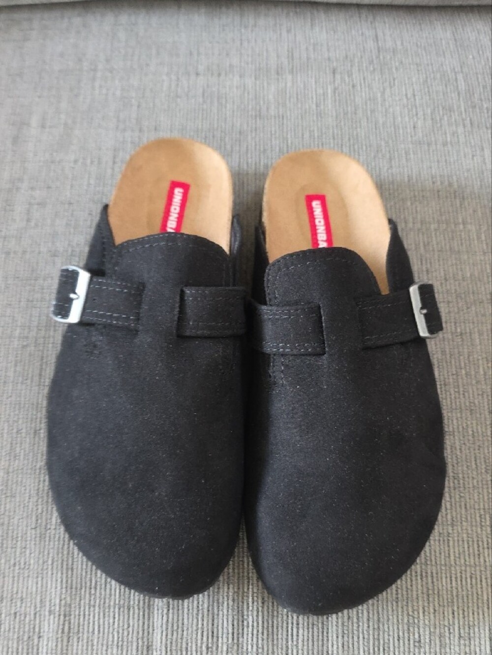 UNIONBAY Womens Black Suede Sawyer Slip-On Clogs With Silver Buckle, New, 8.5. - Picture 13 of 14